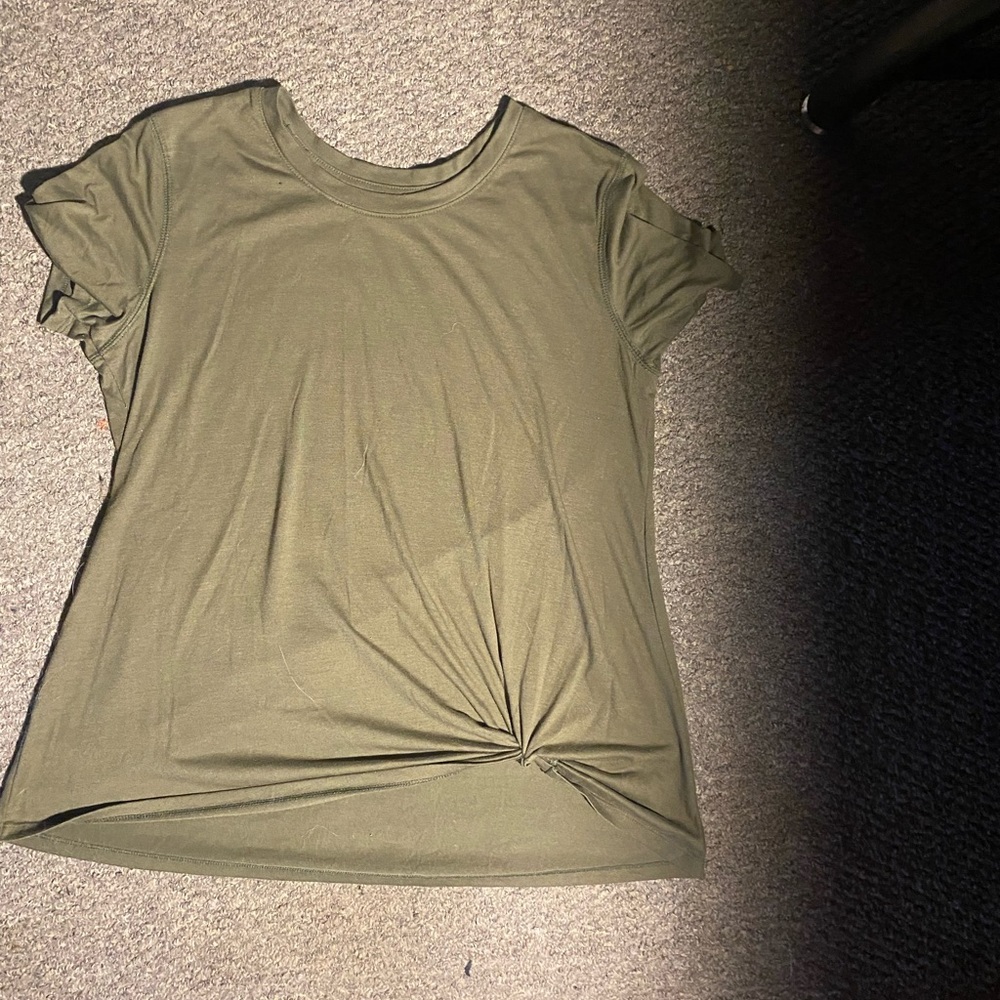 Green old navy top with tied front